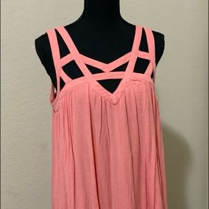 Strappy Coral summer dress